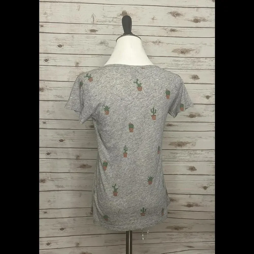 J. Crew grey casual cotton cactus t-shirt Size Small